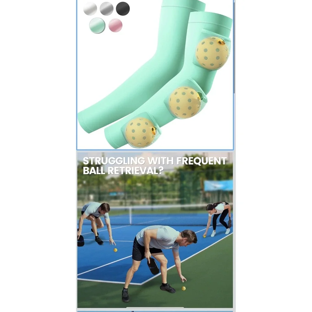 Eicem 2 Pack Pickleball Sleeves 1 Pink & 1 Blue Pair Athletic Cooling Size M NIB